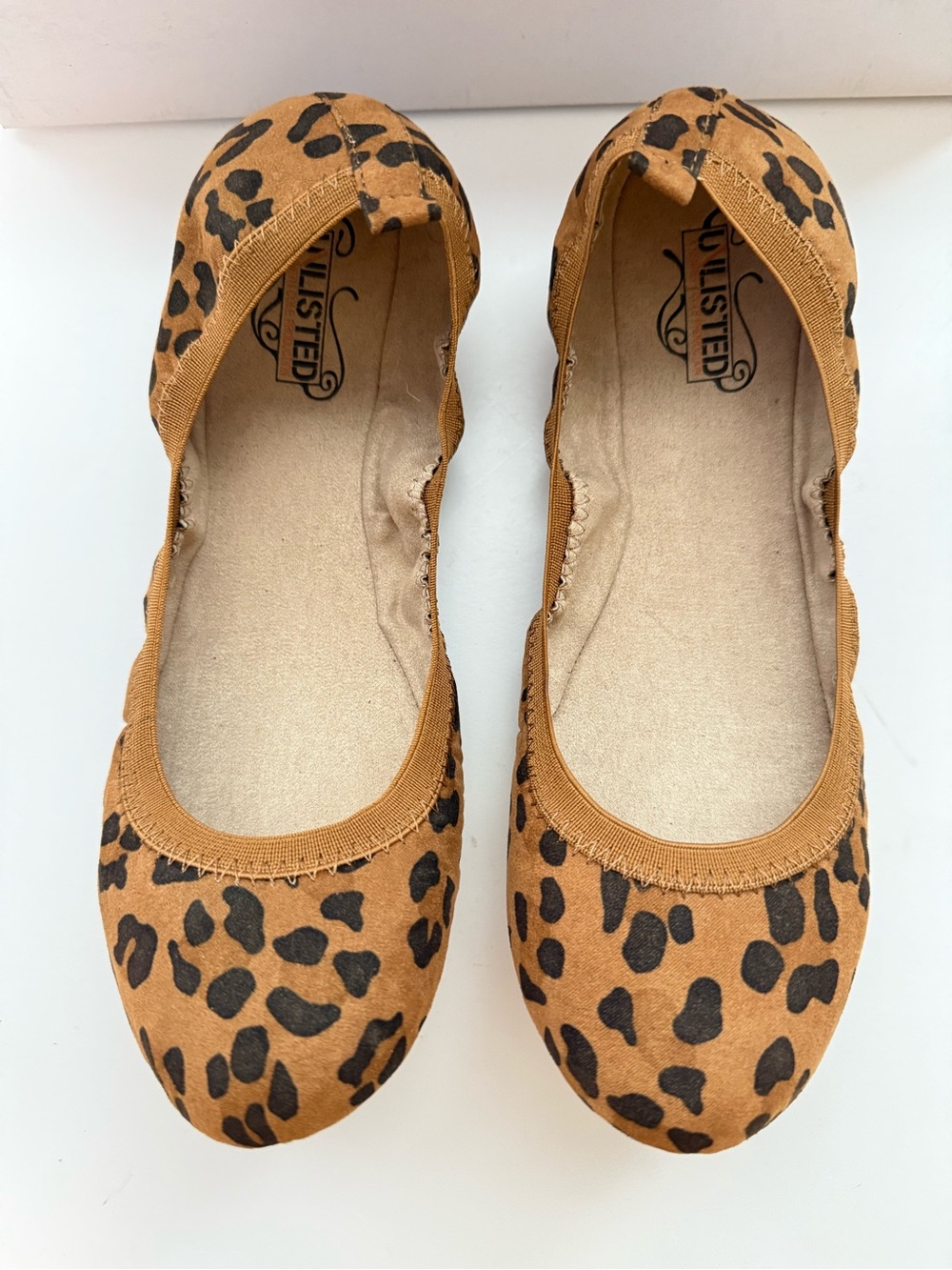 Unlisted Leopard-Print Ballet Flats in Tan and Black - Picture 6 of 8